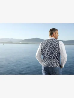 Charles Colby Anzüge<Herren Weste - DUKE DANIEL blau gemustert