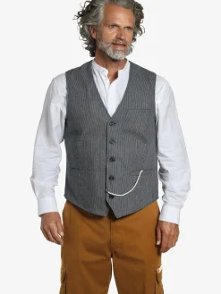 Jan Vanderstorm Anzüge<Herren Weste - TORVIND blau gestreift