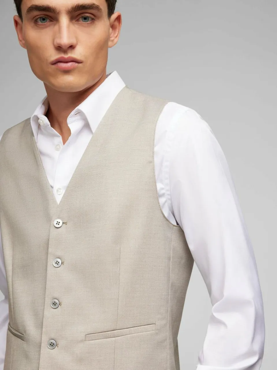 Daniel Hechter Anzüge<Herren Weste - WAISTCOAT LEISURE beige uni