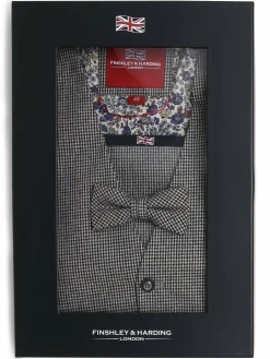 Herren Finshley & Harding London Anzüge>Herren Weste mit Fliege und Einstecktuch