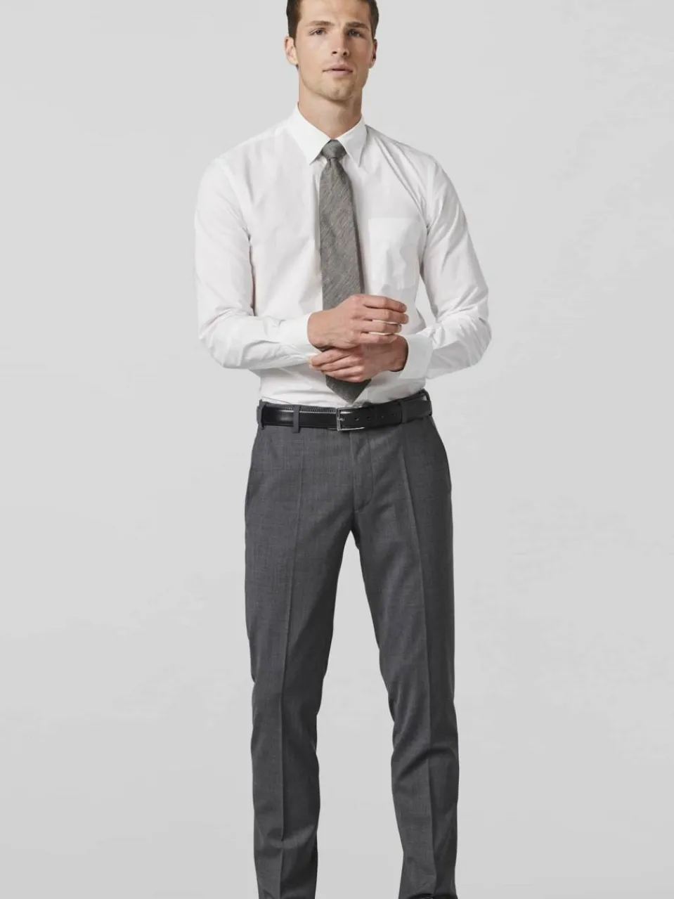 MEYER Hosen<Herren Wollchino - Oslo grau uni