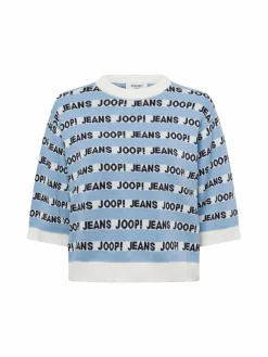 Joop Jeans Pullover & Strickjacken<JOOP! Damen Strickpullover - Kolinda hellblau weiß gestreift