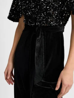 s.Oliver BLACK LABEL Hosen<Jumpsuit schwarz silber uni