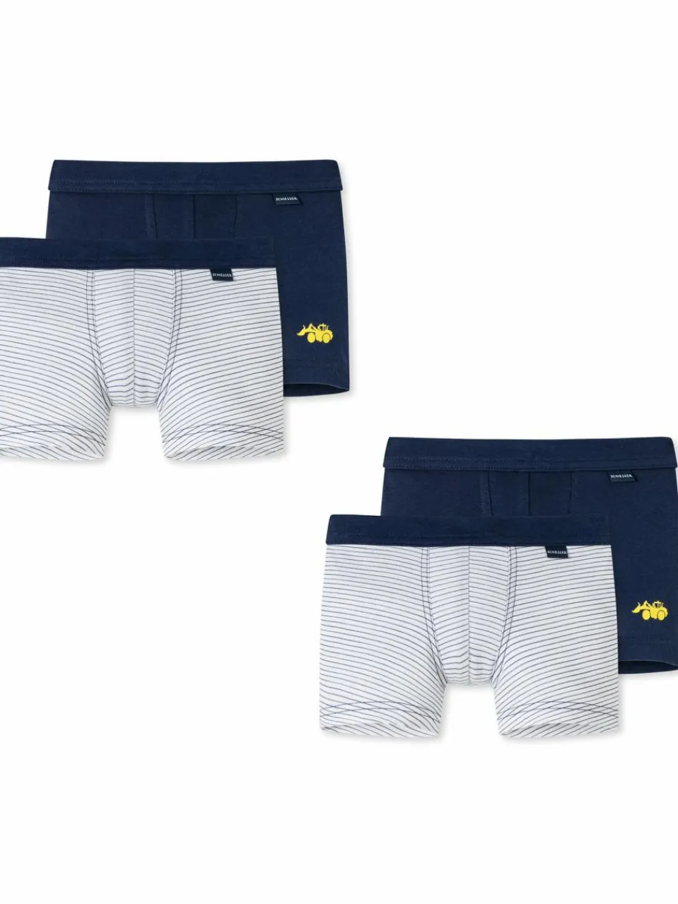 Schiesser Jungen<Jungen Boxer - Allday Basic blau gemustert