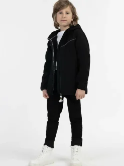 Schmuddelwedda Jungen<Jungen Funktionsjacke schwarz meliert