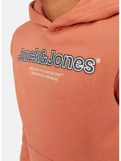 Jack & Jones Junior Jungen<Jungen Hoodie orange bedruckt