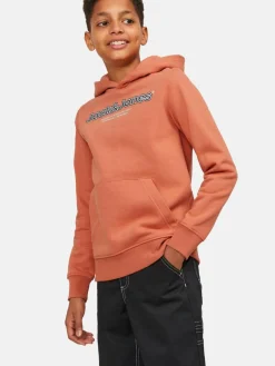 Jack & Jones Junior Jungen<Jungen Hoodie orange bedruckt