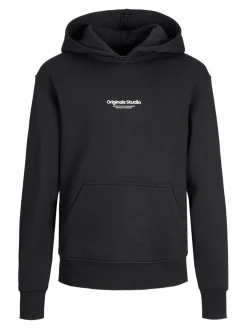 Jack & Jones Junior Jungen<Jungen Hoodie schwarz uni