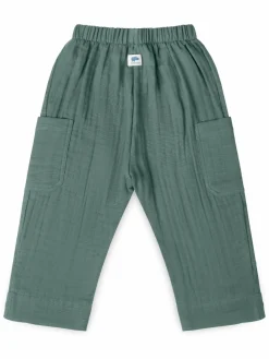 Mababu Jungen<Jungen Hose - Musselin khaki uni