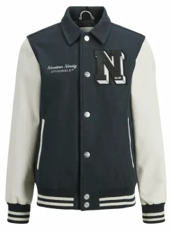 Jack & Jones Junior Jungen<Jungen Jacke grau bedruckt