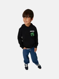 name it Jungen<Jungen Kapuzenpullover schwarz bedruckt