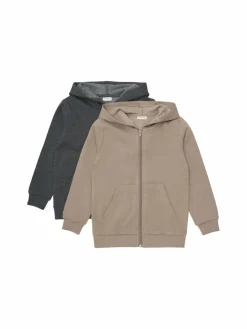 Minymo Jungen<Jungen Kapuzensweatjacke braun uni