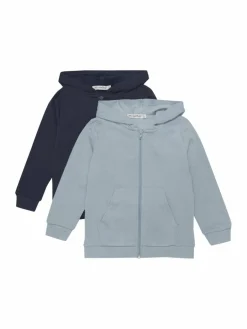 Minymo Jungen<Jungen Kapuzensweatjacke blau uni