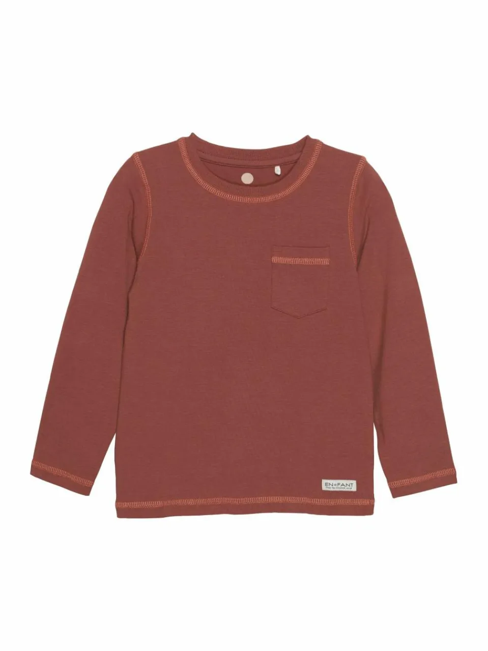 En Fant Jungen<Jungen Langarmshirt rot uni