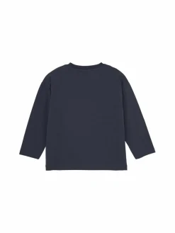 En Fant Jungen<Jungen Langarmshirt blau bedruckt