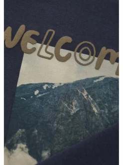 En Fant Jungen<Jungen Langarmshirt blau bedruckt