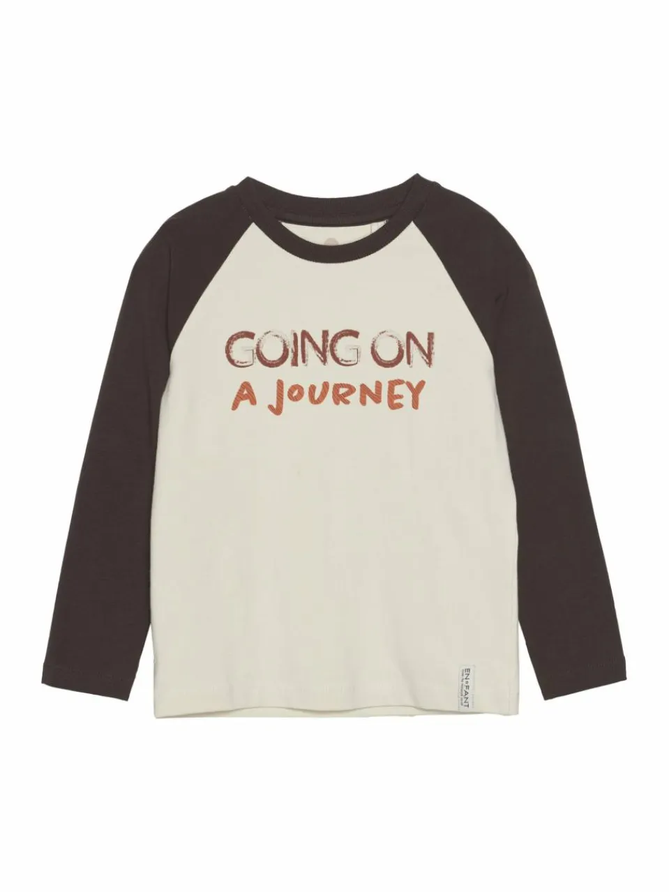 En Fant Jungen<Jungen Langarmshirt sand uni