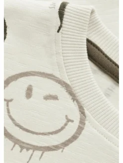 Minymo Jungen<Jungen Langarmshirt weiß bedruckt