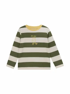 Minymo Jungen<Jungen Langarmshirt - oliv gemustert