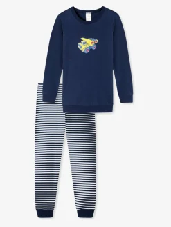 Schiesser Jungen<Jungen Langer Schlafanzug - Basic Kids marine bedruckt