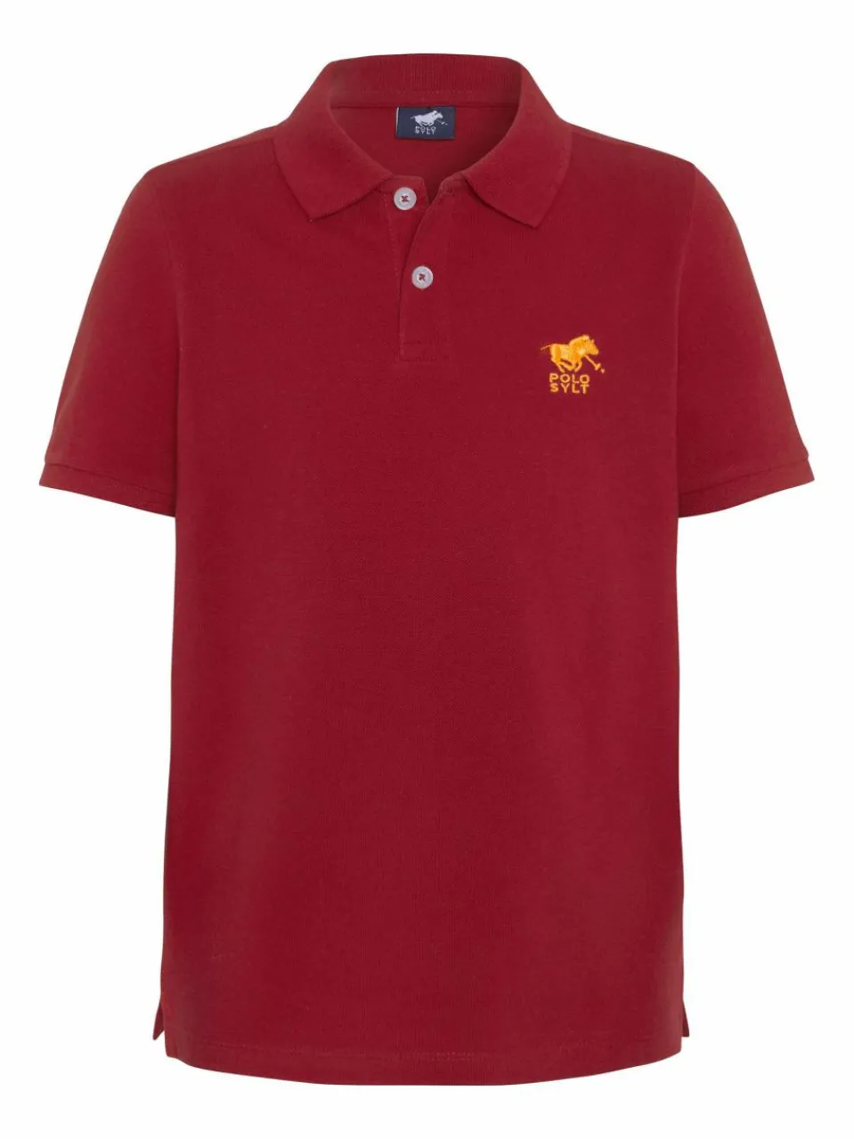 Polo Sylt Jungen<Jungen Polo Shirt bordeaux rot uni