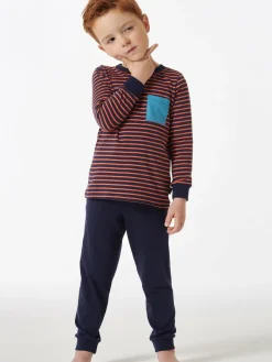 Schiesser Jungen<Jungen Pyjama - Boys World marine bedruckt