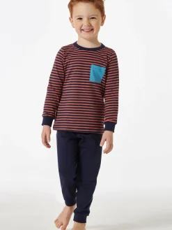 Schiesser Jungen<Jungen Pyjama - Boys World marine bedruckt