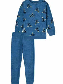 Schiesser Jungen<Jungen Pyjama - Boys World blau bedruckt