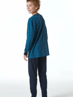 Schiesser Jungen<Jungen Pyjama - Nightwear grün bedruckt