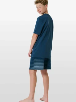 Schiesser Jungen<Jungen Pyjama - Organic Cotton blau bedruckt