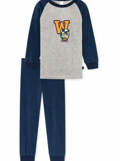 Schiesser Jungen<Jungen Pyjama - Rat Henry grau bedruckt