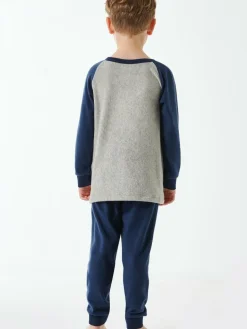 Schiesser Jungen<Jungen Pyjama - Rat Henry grau bedruckt