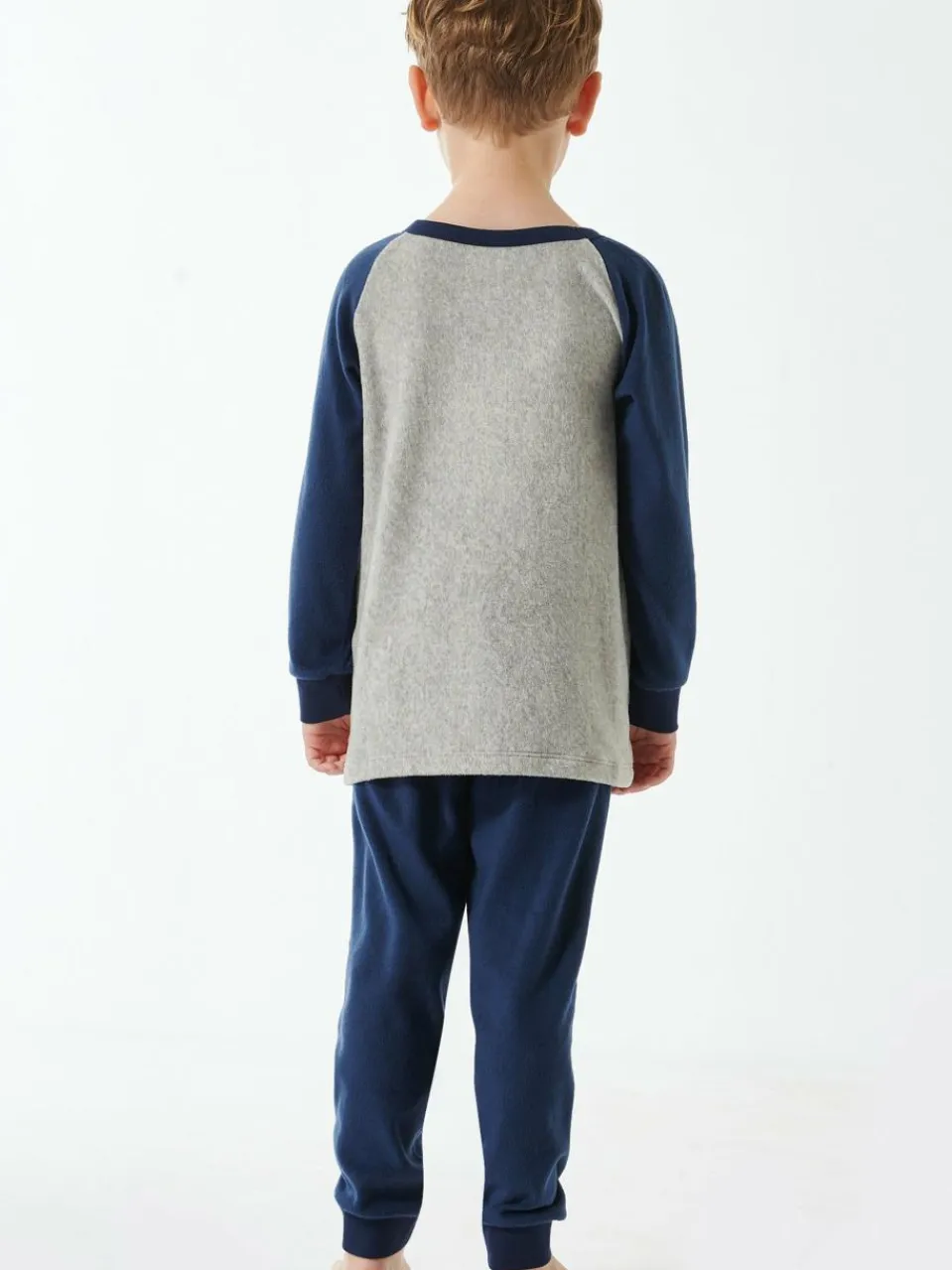 Schiesser Jungen<Jungen Pyjama - Rat Henry grau bedruckt