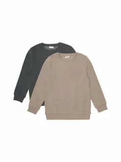 Minymo Jungen<Jungen Rundhalspullover braun uni