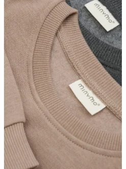 Minymo Jungen<Jungen Rundhalspullover braun uni