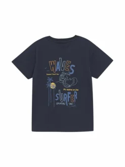 ColorKids Jungen<Jungen Rundhalsshirt - COT blau bedruckt