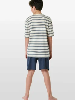 Schiesser Jungen<Jungen Shorty - Nightwear weiß gestreift