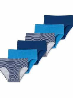 Schiesser Jungen<Jungen Slip - 95/5 Organic Cotton blau bedruckt