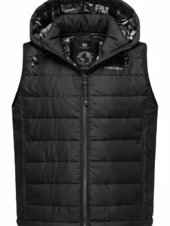 Ragwear Jungen<Jungen Steppweste - Vitek schwarz uni