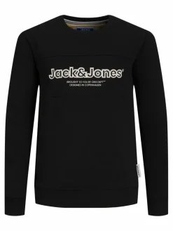 Jack & Jones Junior Jungen<Jungen Sweatshirt schwarz bedruckt