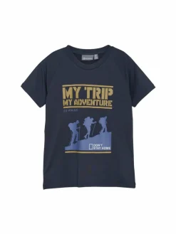 ColorKids Jungen<Jungen T-Shirt - COT-shirt W. Print - S/S, Boy blau bedruckt