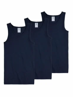 Sanetta Jungen<Jungen Unterhemd 3er Pack blau uni