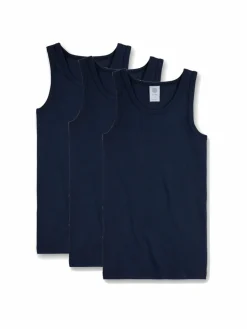 Sanetta Jungen<Jungen Unterhemd 3er Pack blau uni