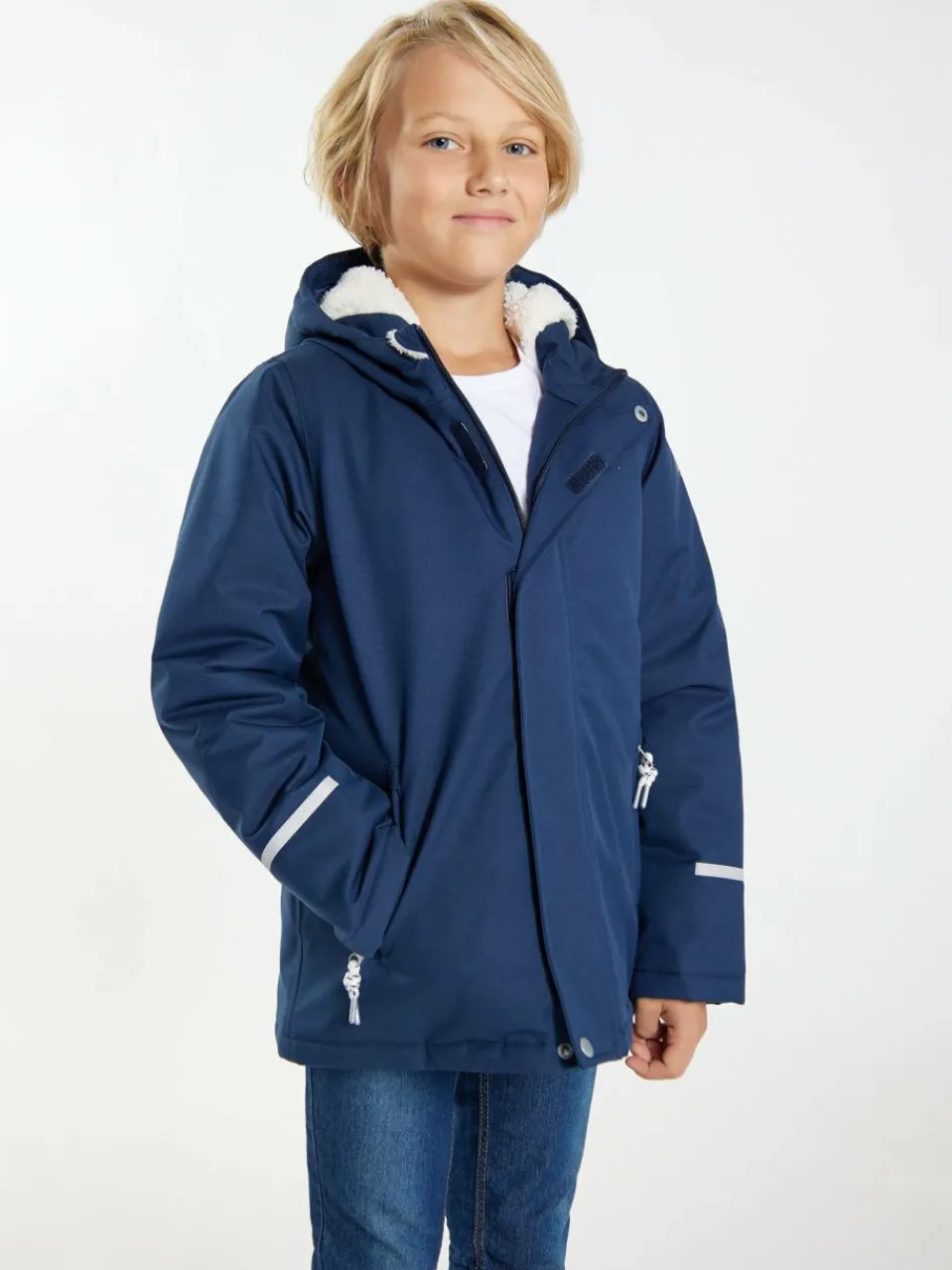 Schmuddelwedda Jungen<Jungs Anorak + Tagesrucksack - SET blau uni