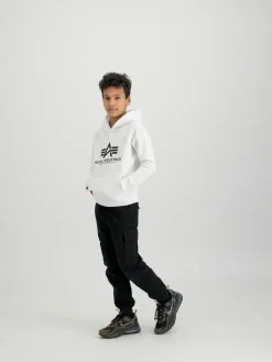 Alpha Industries Jungen<Kinder Kapuzensweatshirt weiß bedruckt
