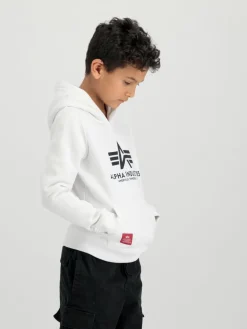 Alpha Industries Jungen<Kinder Kapuzensweatshirt weiß bedruckt