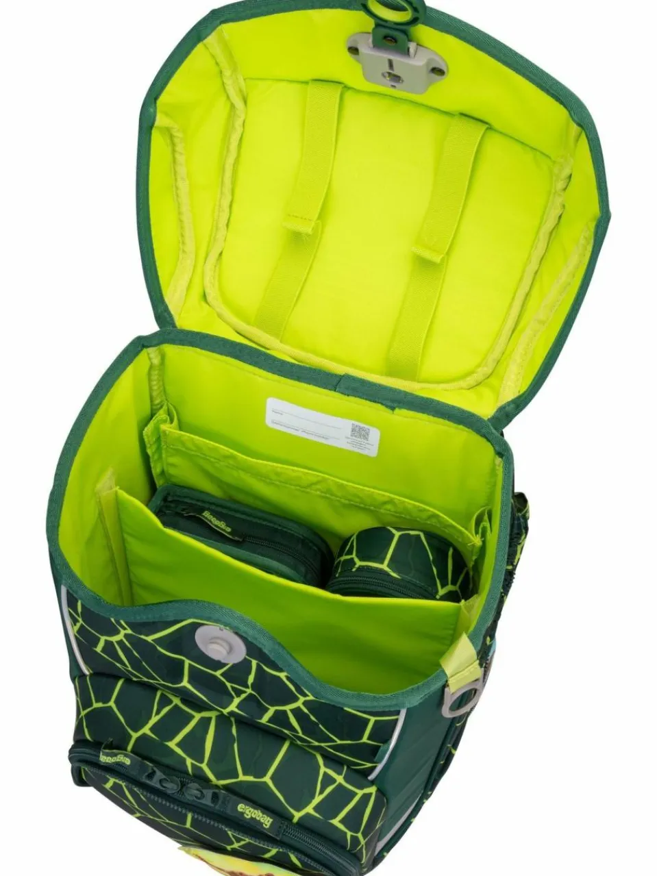 ergobag Jungen|Mädchen<Kinder Schulranzen - cubo Set grün uni