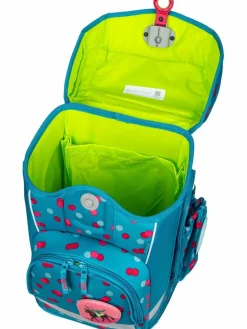 ergobag Jungen<Kinder Schulranzen - cubo light Set blau gemustert