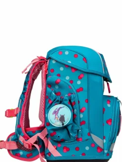 ergobag Jungen<Kinder Schulranzen - cubo light Set blau gemustert