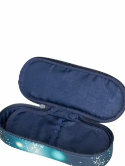 ergobag Jungen<Kinder Schulranzen - cubo Set GLOW blau gemustert